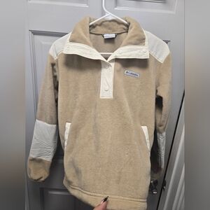 Columbia Women's Benton Springs Crop Pullover Beige Size S